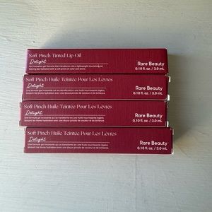 NWT Rare Beauty Soft Pinch Tinted Lip Oil in Delight (Rose Brown) x 4